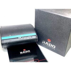 Rado Watch Box Presentation Black White Cardboard Gift Empty With Booklet USED